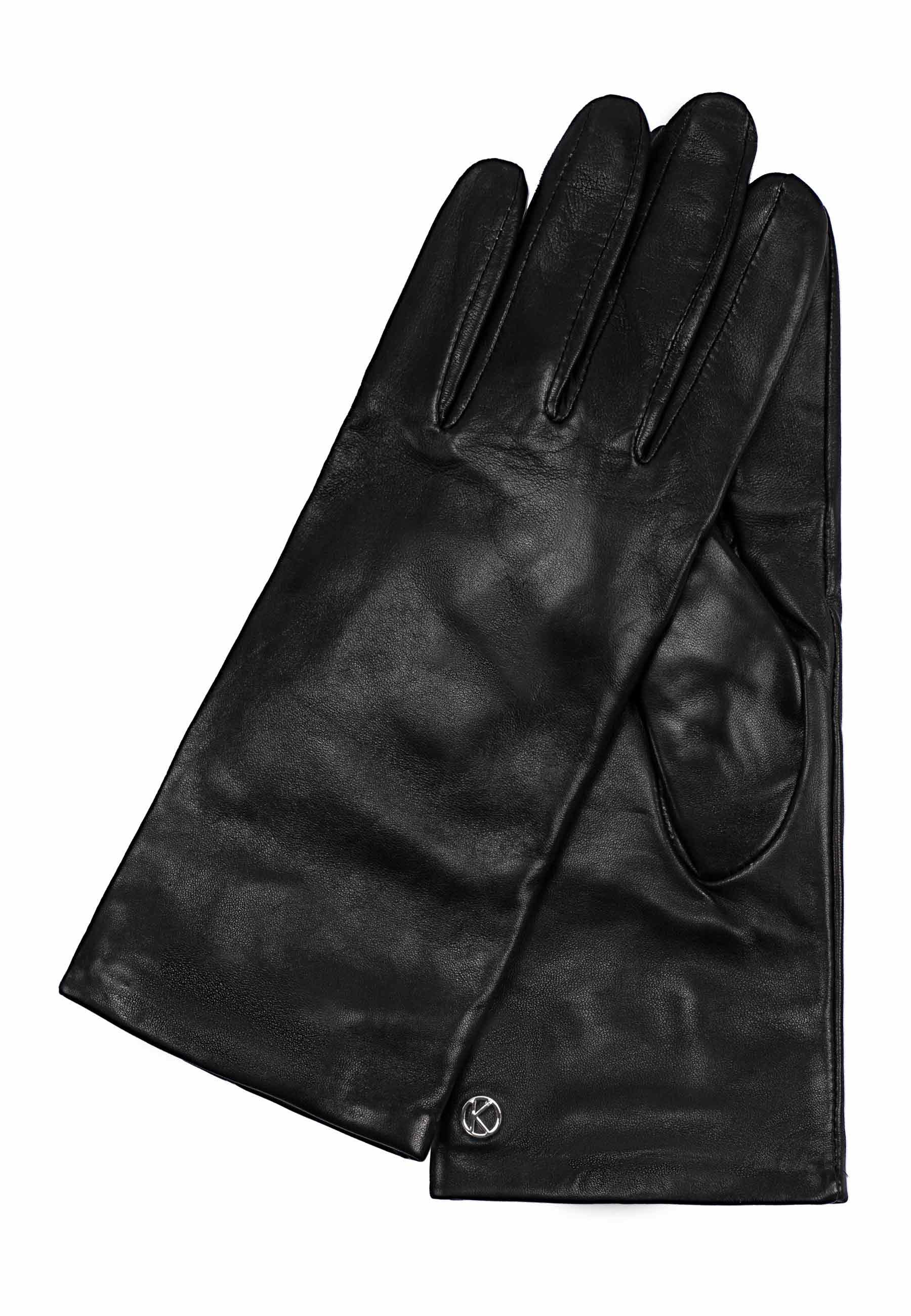 KESSLER  Gants longs élégants "AVA Touch" en cuir d'agneau premium avec fonction tactile et doublure en cachemire 