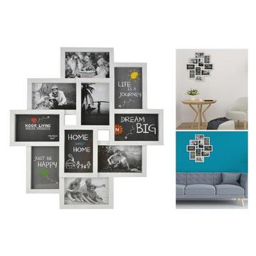 Cornice per 10 foto - bianca