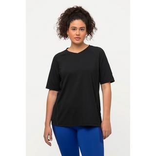 Ulla Popken  T-shirt con protezione UV 50+, scollo a V e mezze maniche 