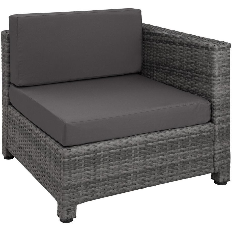 Tectake Lounge in rattan e alluminio Trieste resistenti alle intemperie e ai raggi UV  