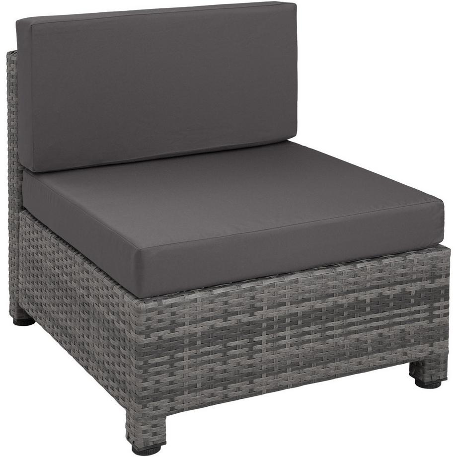 Tectake Lounge in rattan e alluminio Trieste resistenti alle intemperie e ai raggi UV  