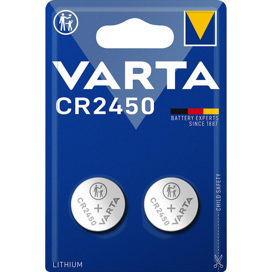 VARTA  2er-Pack Electronics Lithium-Knopfzellen, CR2450, 570 mAh, 3 Volt 