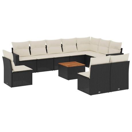 VidaXL set divano da giardino Polirattan  