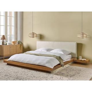 Beliani Bett mit LED aus MDF-Platte Modern ZEN  