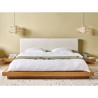 Beliani Bett mit LED aus MDF-Platte Modern ZEN  