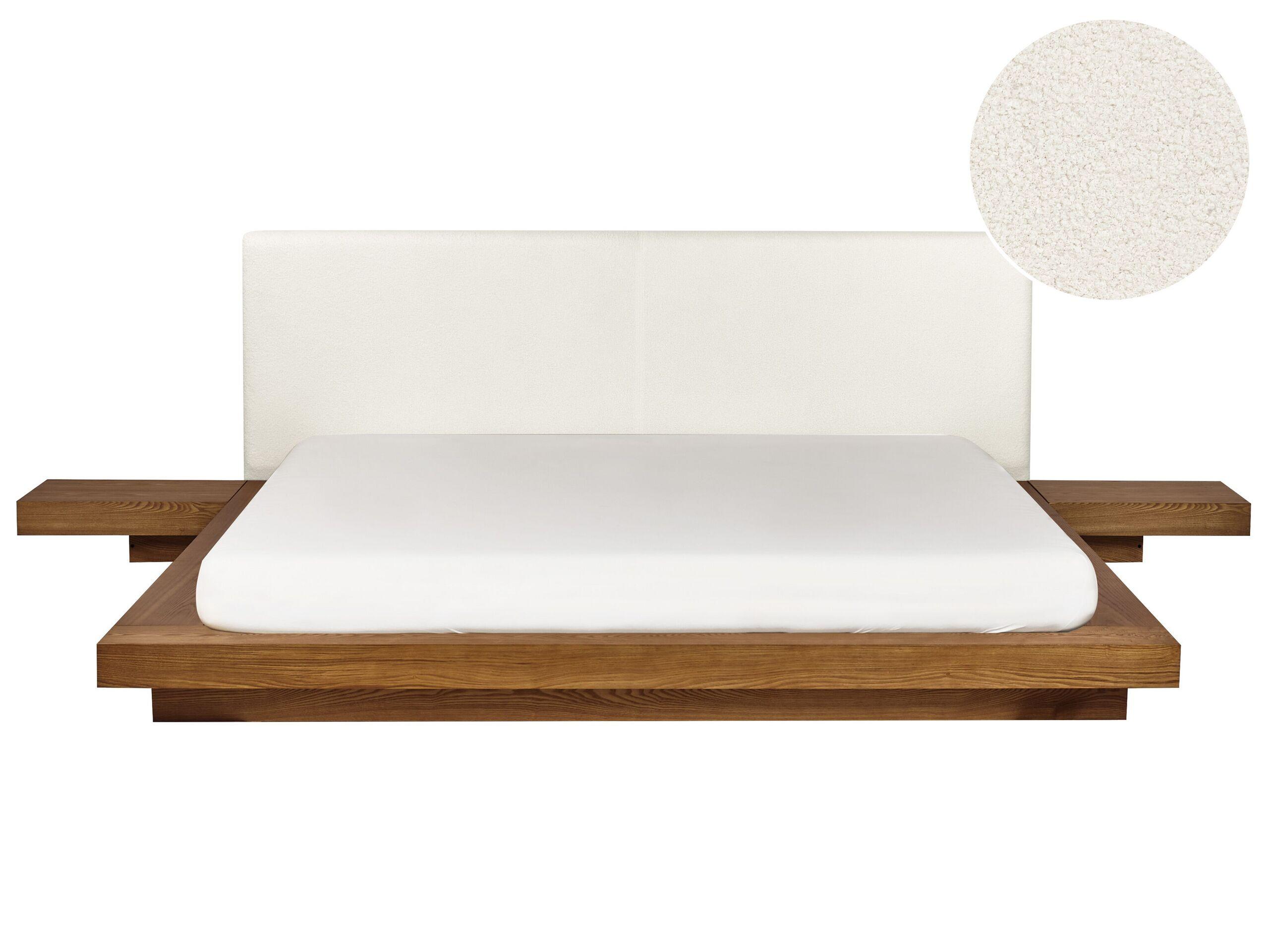 Beliani Bett mit LED aus MDF-Platte Modern ZEN  