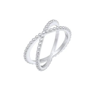 Elli  Ring Kreuz Wickelring Criss Cross Kugel 925 Silber 