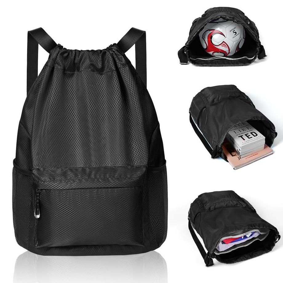 Only-bags.store Sac à dos de sport à cordon de serrage grande capacité  