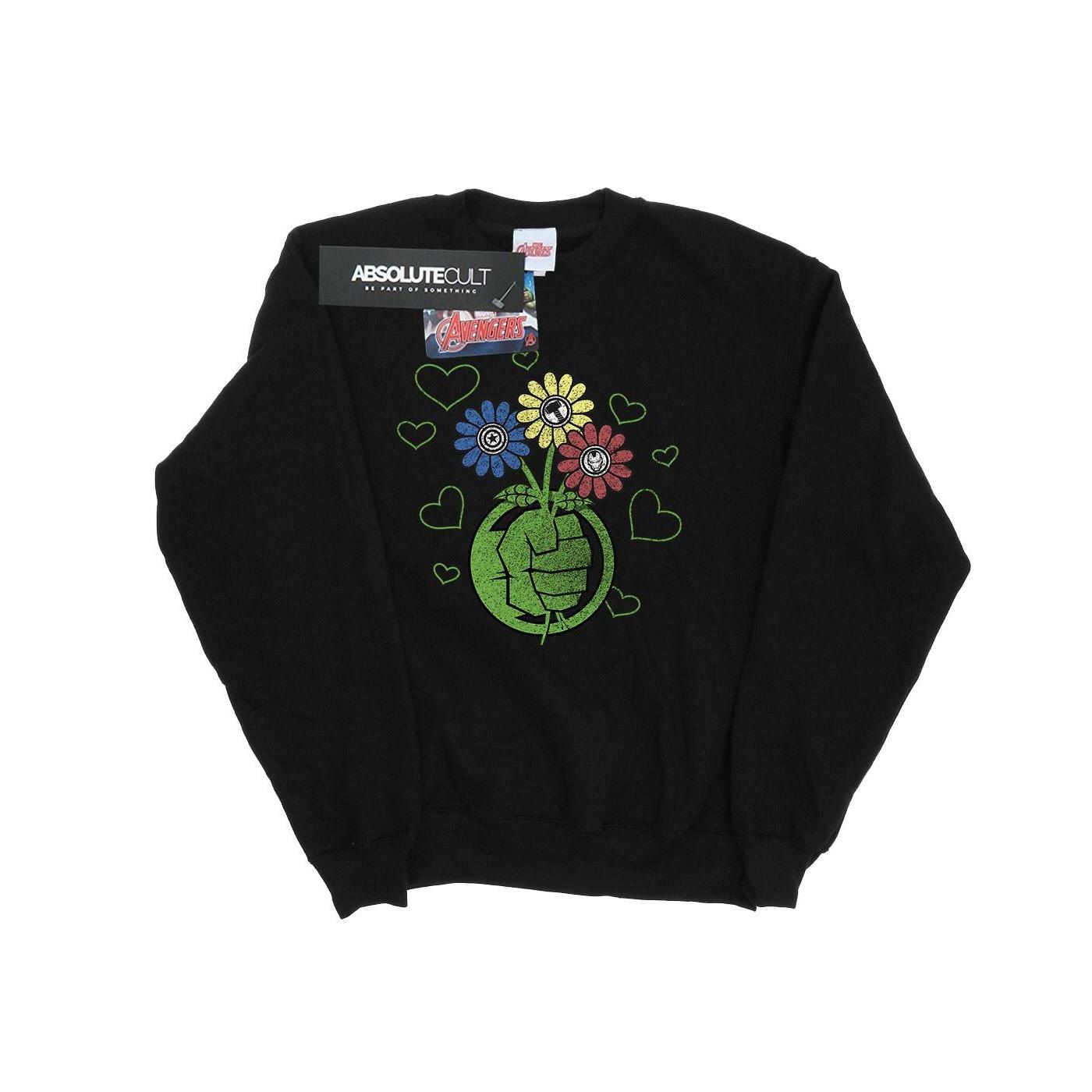 Image of Hulk Flower Fist Sweatshirt Herren Schwarz M