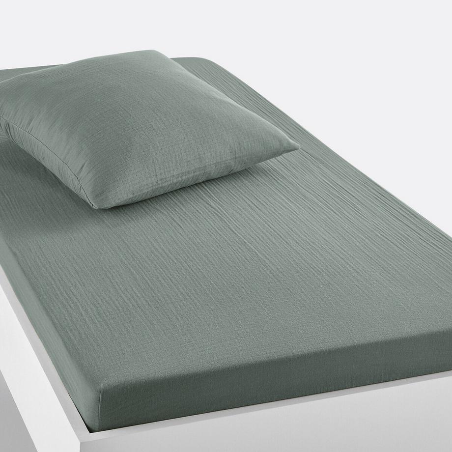 Kinder-Fixleintuch Kumla aus Baumwoll-Musselin