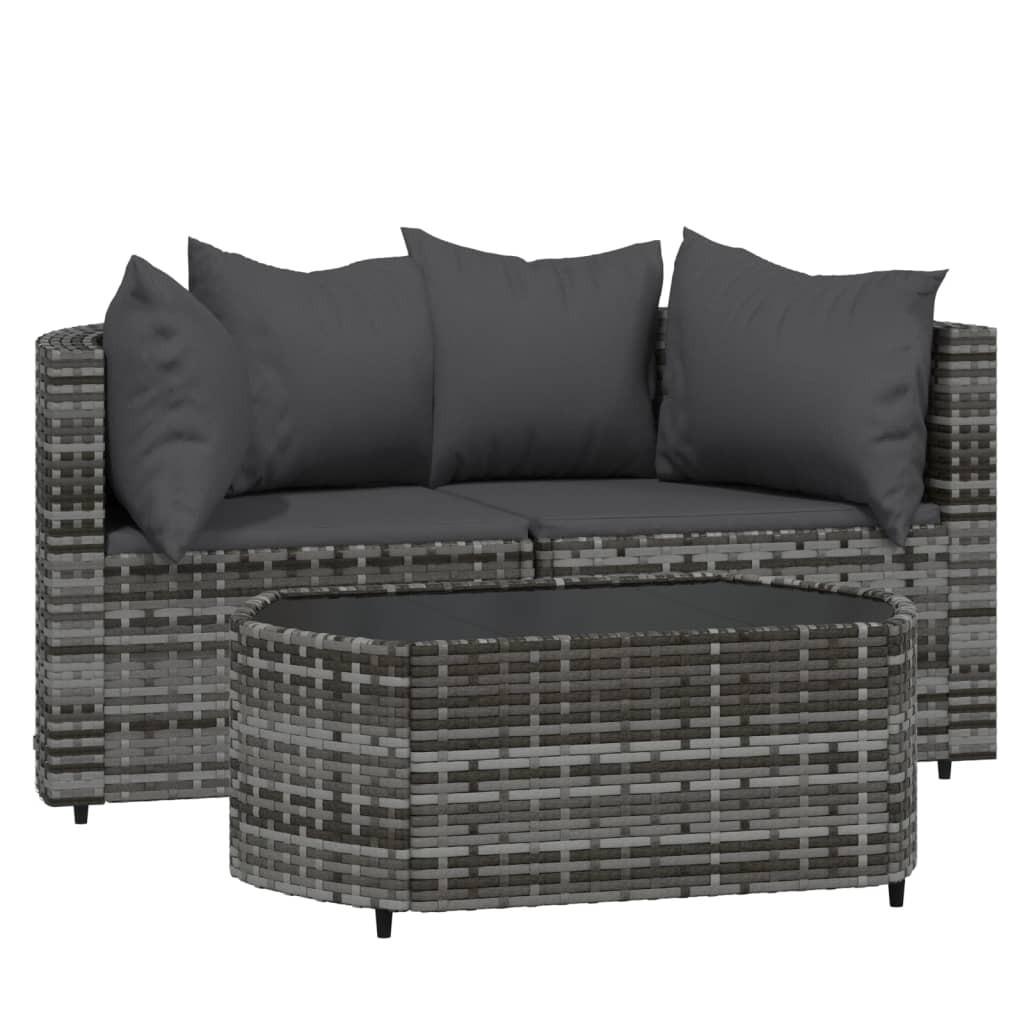 VidaXL Garten lounge set poly-rattan  