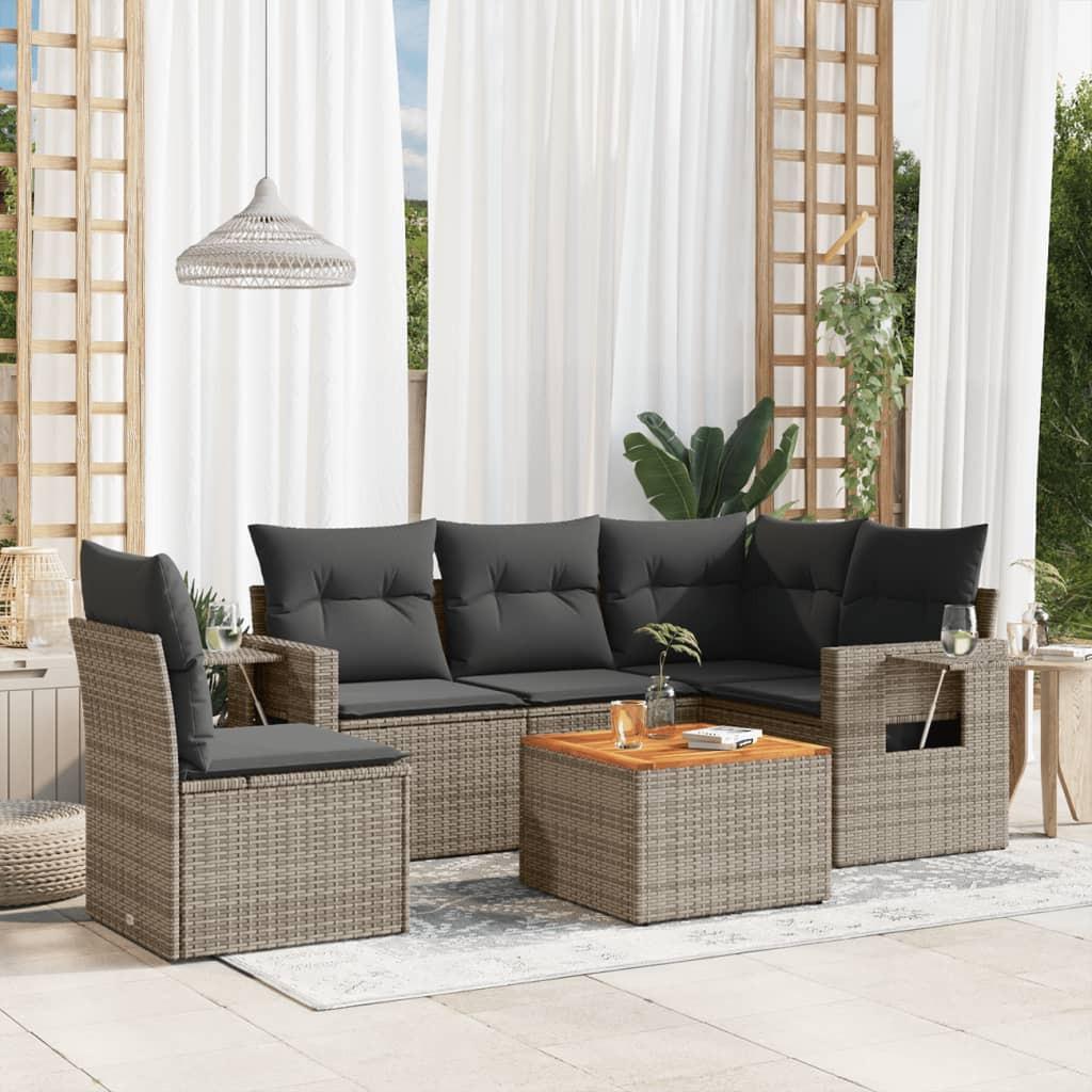 VidaXL set divano da giardino Polirattan  