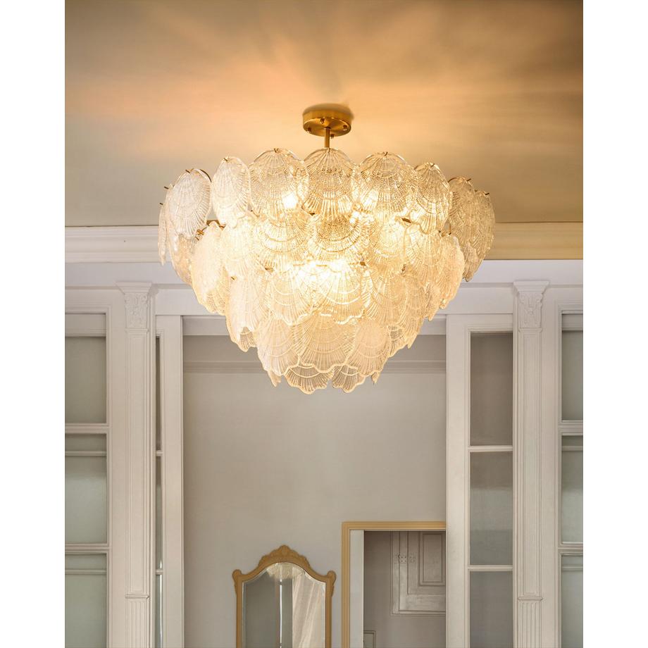 Beliani Kronleuchter aus Glas Glamourös TEMASH  