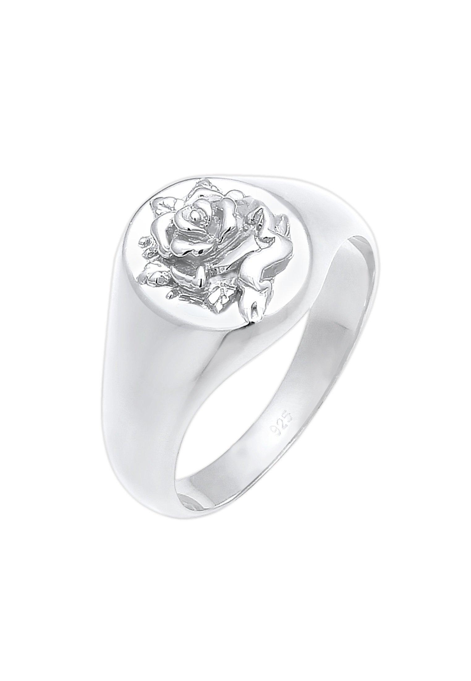 Image of Ring Siegelring Rose Damen Silber 58mm