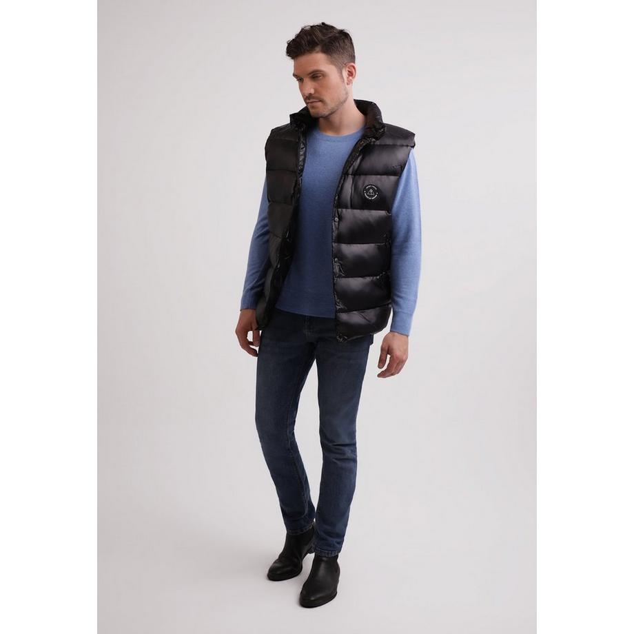 CASH-MERE.CH Gilet in piumino con fodera in cashmere  