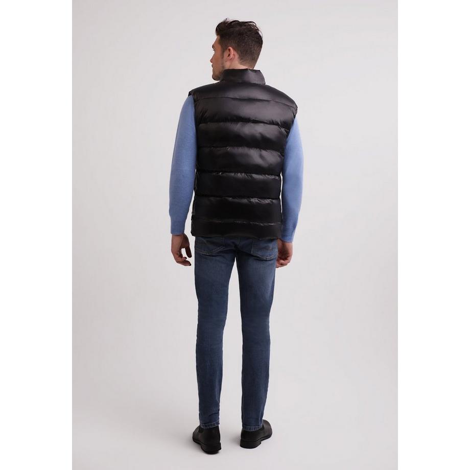 CASH-MERE.CH Gilet in piumino con fodera in cashmere  