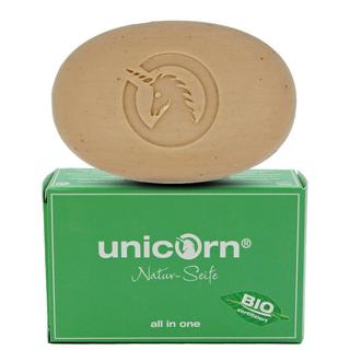 Unicorn  Naturseife All-in-one 100g mit Seifendose 