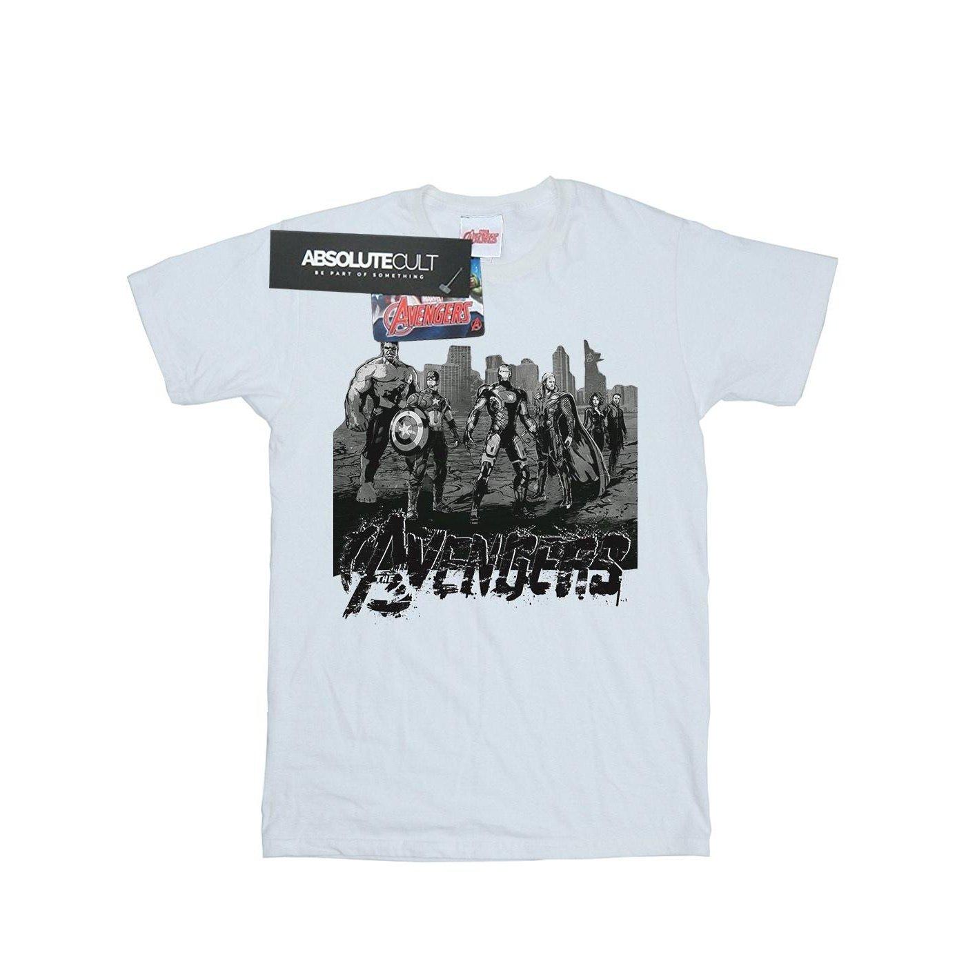 Image of Avengers Mono Team Art Tshirt Damen Weiss XXL