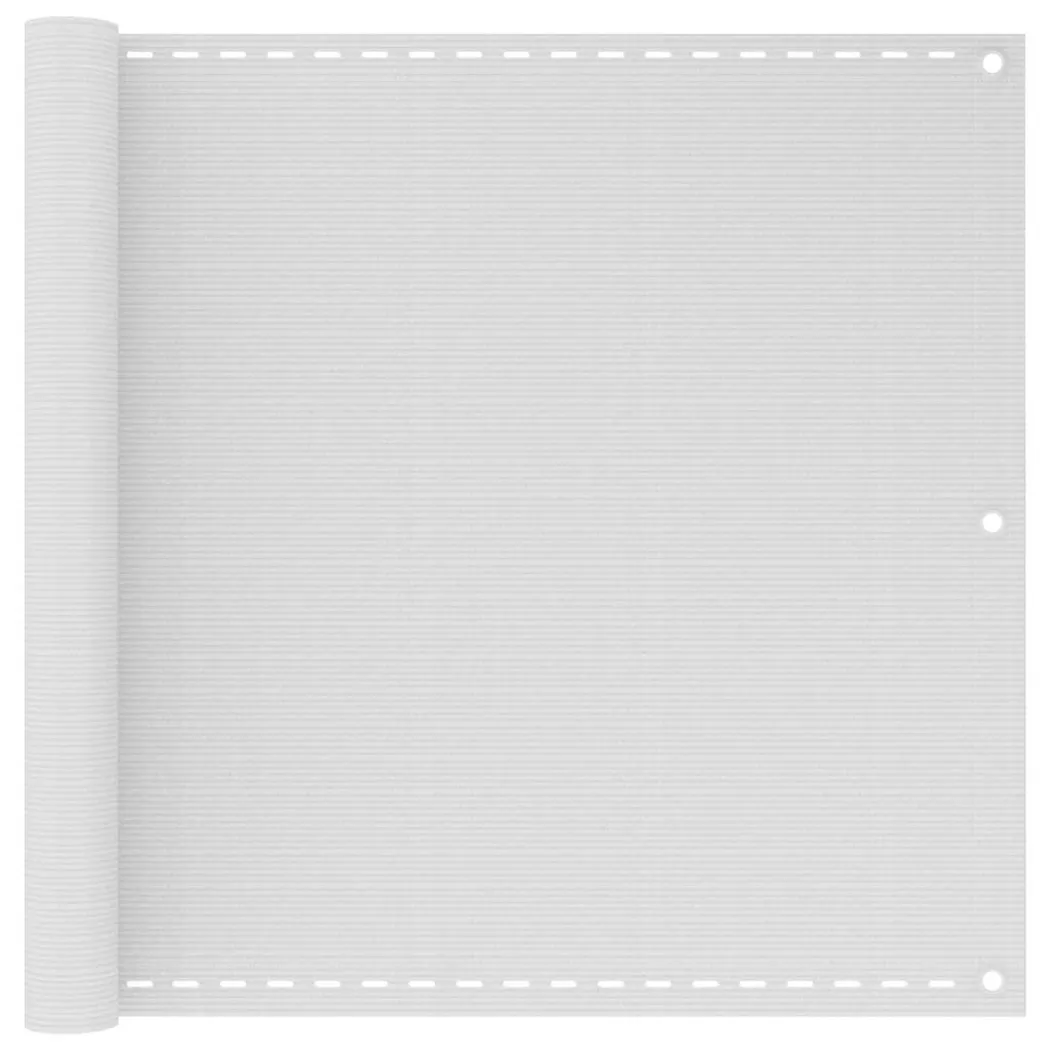 vidaXL Balkon-Sichtschutz Weiß 90x300 cm HDPE