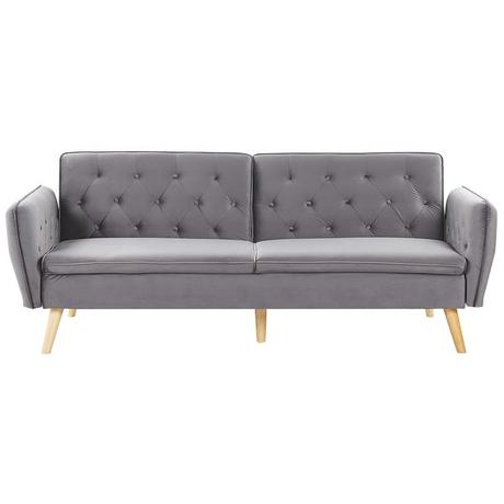 Beliani Schlafsofa aus Samtstoff Modern BARDU  