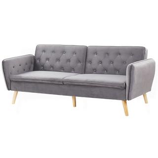 Beliani Schlafsofa aus Samtstoff Modern BARDU  