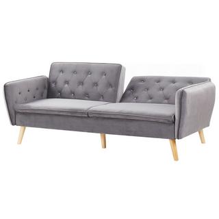 Beliani Schlafsofa aus Samtstoff Modern BARDU  