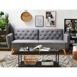 Beliani Schlafsofa aus Samtstoff Modern BARDU  