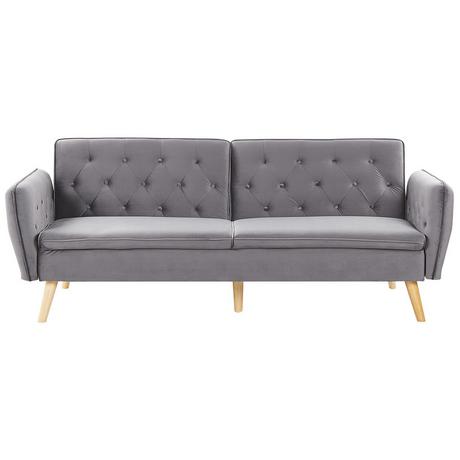 Beliani Schlafsofa aus Samtstoff Modern BARDU  