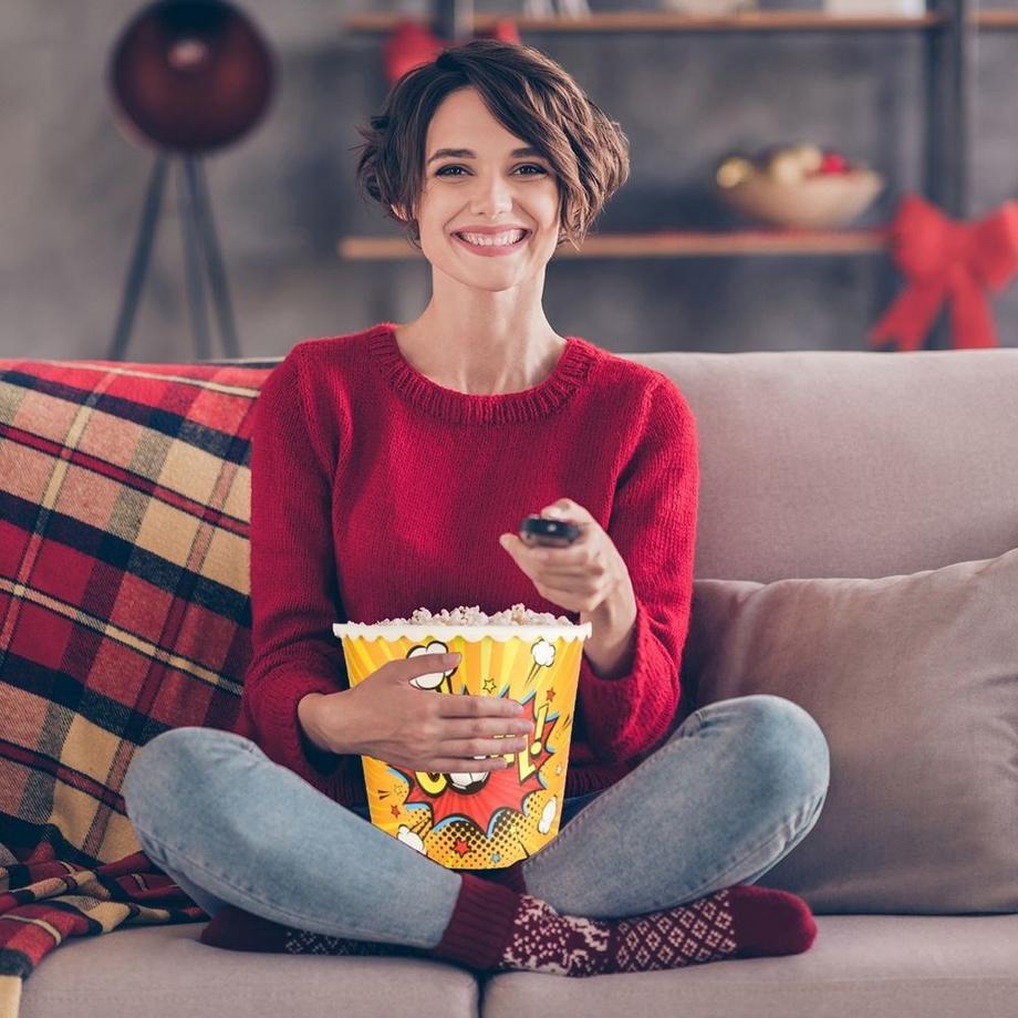 Orion  Bol à Popcorn Football : Réutilisable, 2L pour les soirées cinéma 