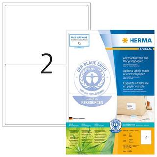 HERMA HERMA Adressetiketten 199,6×143,5mm 10830 recycling 200 Stück  