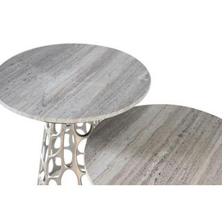 mutoni Table d&#039;appoint Kira Marbre (lot de 2)  