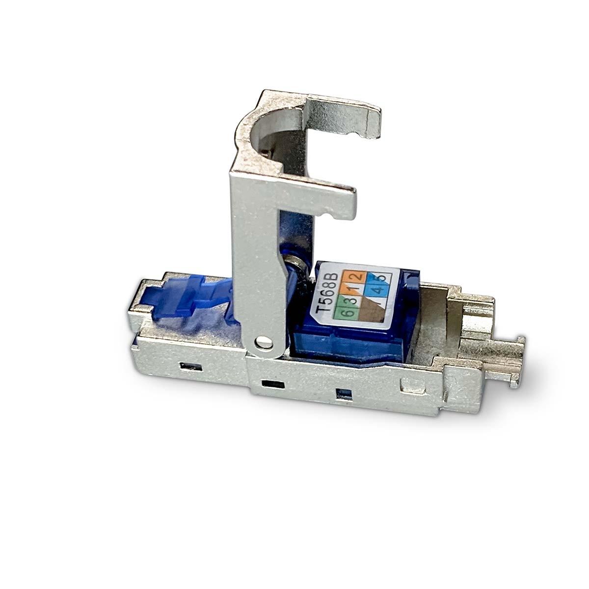 Image of Rj45 -anschluss | Männlich | Cat6 / Cat6a | Gerade | Gold Plattiert | 2 Pcs. | Metall | Metall | Kasten Unisex