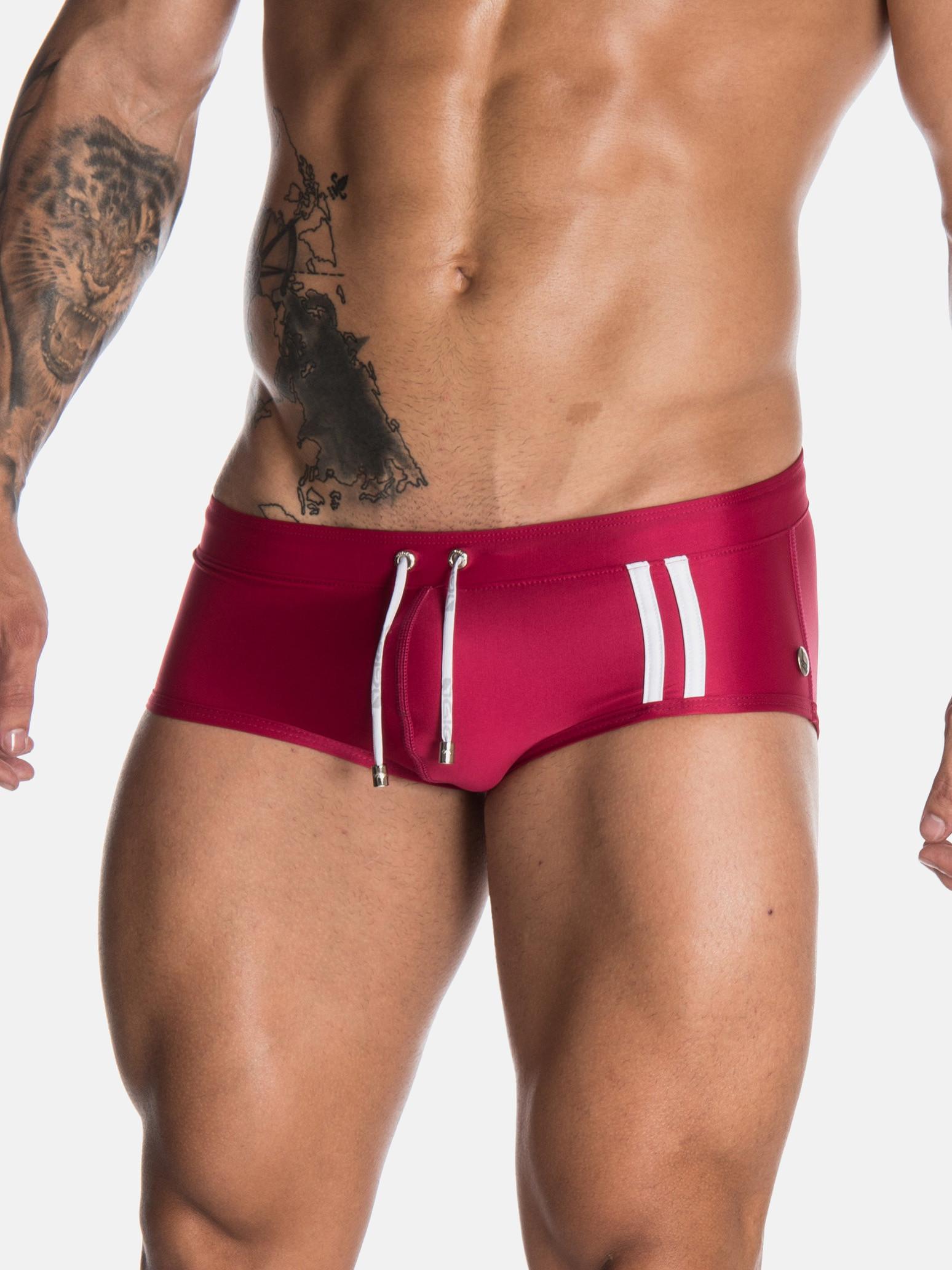 Image of Badeshorts Naval Herren Bordeaux S