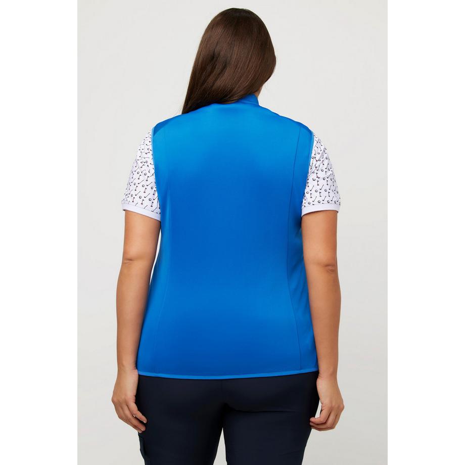 Ulla Popken Gilet Golf Hybrid Powerstretch Fermeture Éclair Double Sens Col Montant  