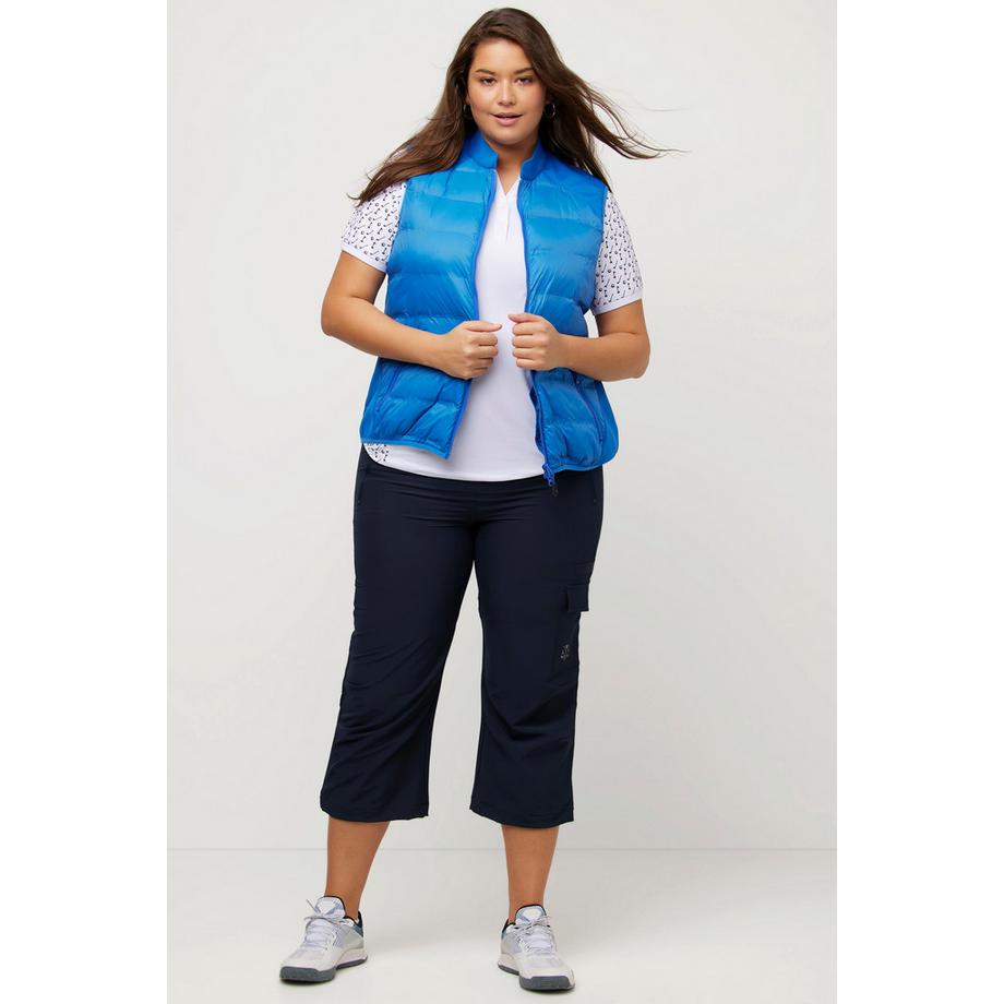Ulla Popken Gilet Golf Hybrid Powerstretch Fermeture Éclair Double Sens Col Montant  