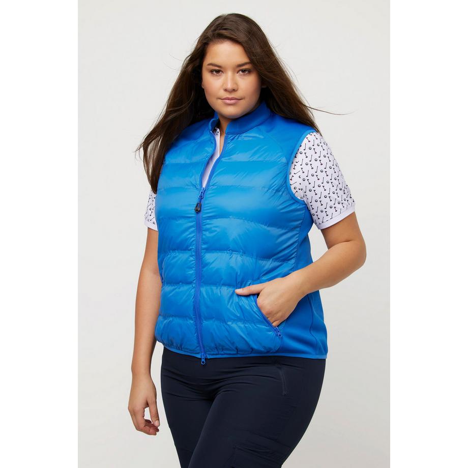 Ulla Popken Gilet Golf Hybrid Powerstretch Fermeture Éclair Double Sens Col Montant  