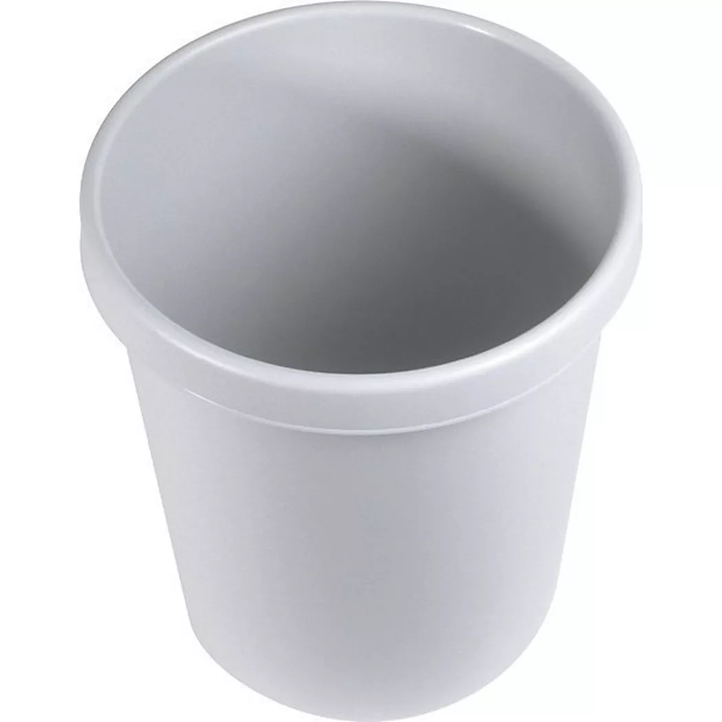 HELIT – Kunststoff-Papierkorb, Volumen 30 l, HxØ 405 x 350 mm, VE 5 Stk., One Size, Taubengrau
