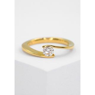 MUAU Schmuck  Solitaire Ring Diamant 0.30ct. Gelbgold 750 