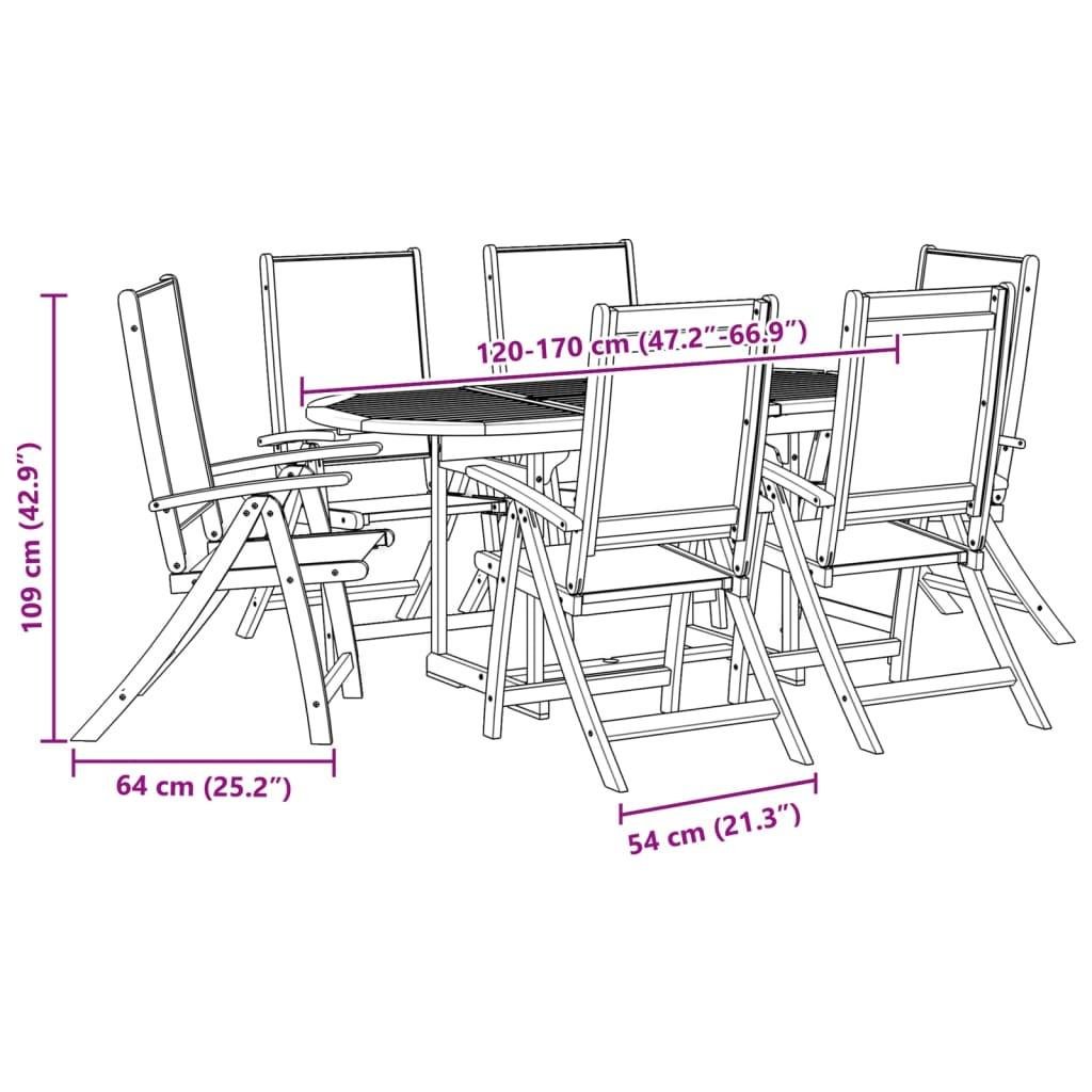 VidaXL set da pranzo da giardino Legno di acacia  