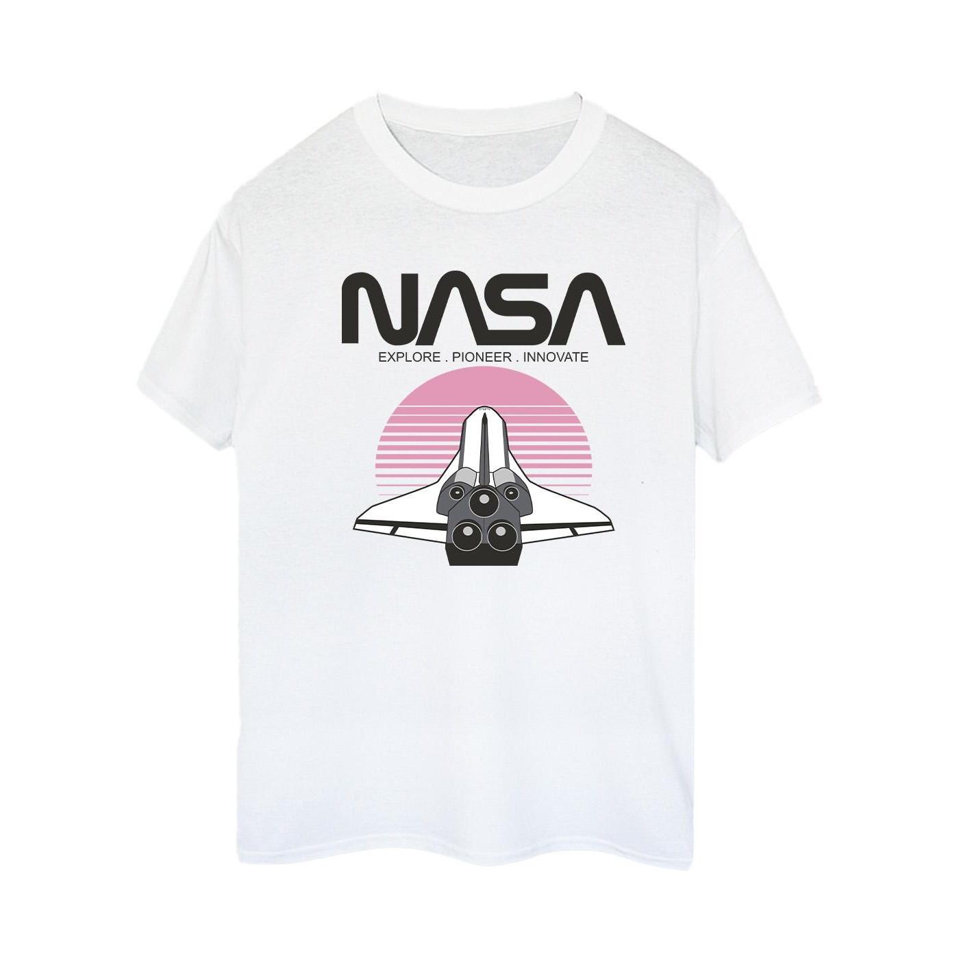 Image of Space Shuttle Sunset Tshirt Damen Weiss S