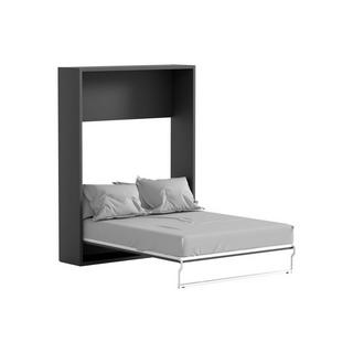 Vente-unique Letto estraibile 160 x 200 cm Apertura verticale manuale Antracite e Naturale  - MALINA II  