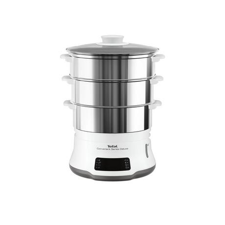 Tefal  Tefal Convenient Series Deluxe VC502D cuiseur vapeur 3 Nombre de paniers Comptoir 900 W Acier inoxydable, Blanc 