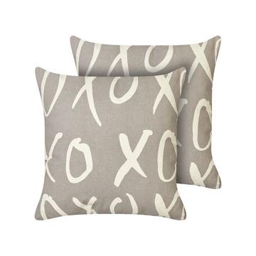 Lot de 2 coussins décoratifs en Coton Moderne TELOPEA