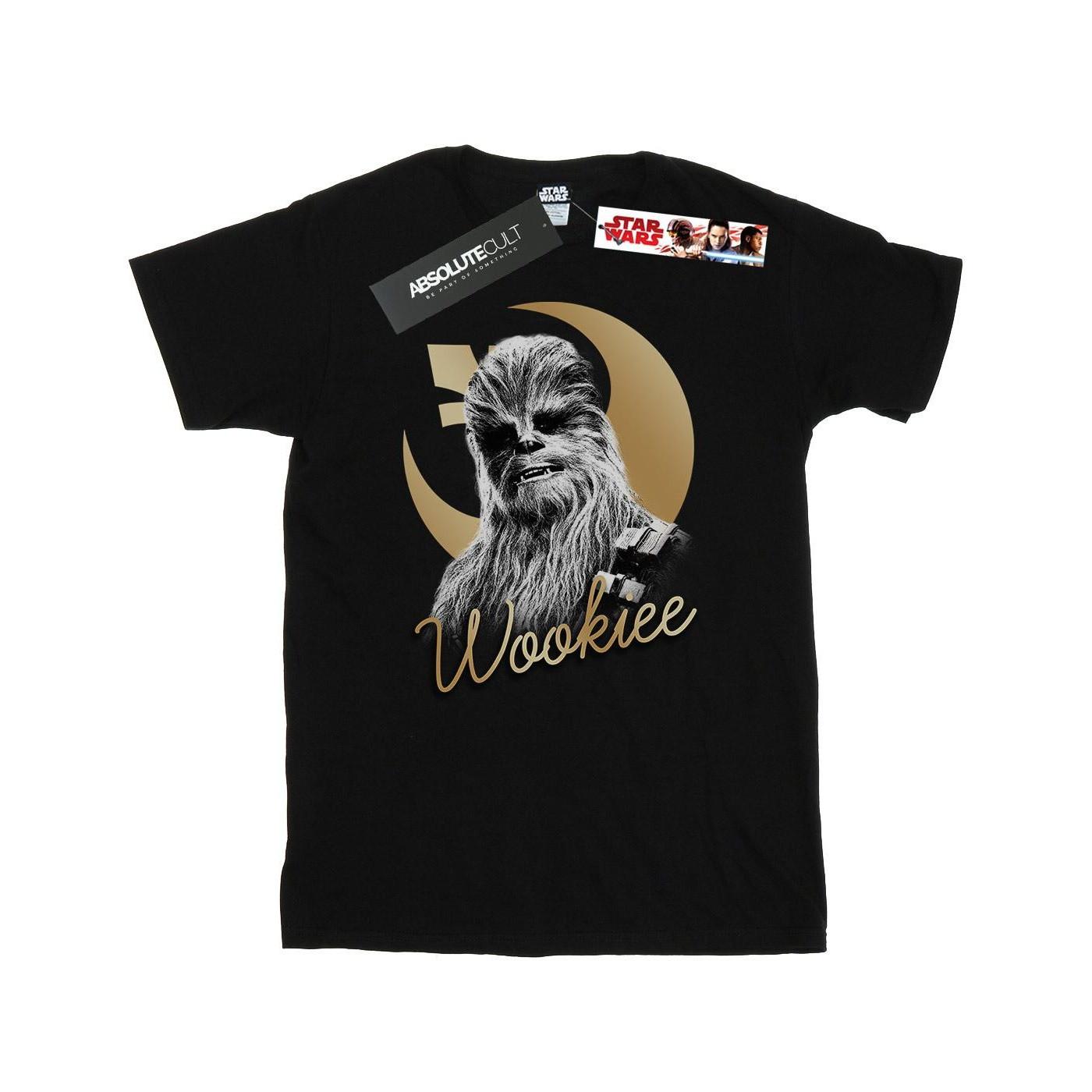 Image of The Last Jedi Gold Chewbacca Tshirt Herren Schwarz XXL