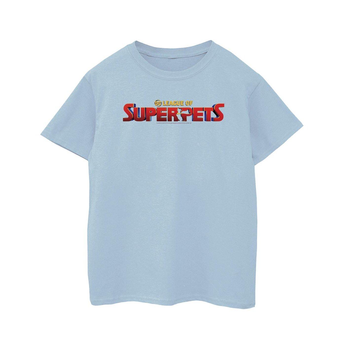 Image of Dc League Of Superpets Movie Logo Tshirt Jungen Blau 152-158