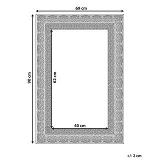 Beliani Specchio en Metallo Glamour DEHRADUN  