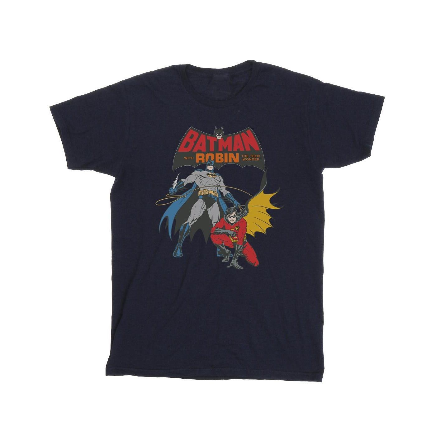 Image of Batman And Robin Tshirt Mädchen Marine 128