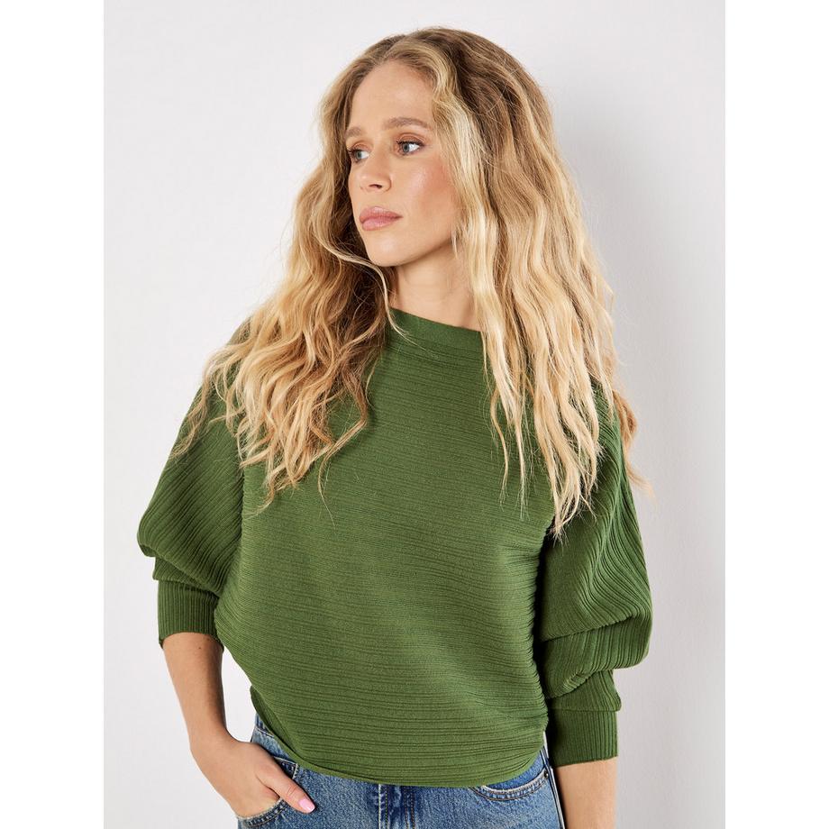 Multi-Self-Ripp-Batwing-Pullover