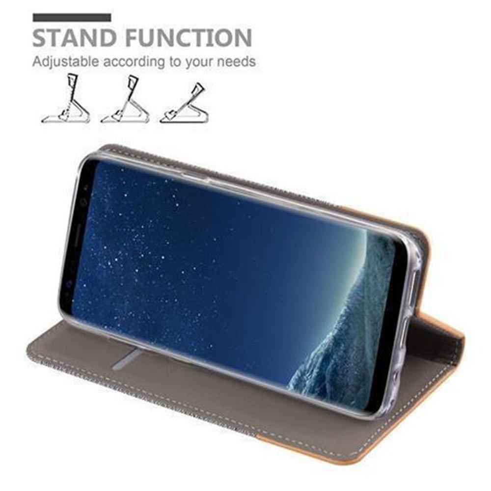 Cadorabo  Housse compatible avec Samsung Galaxy S8 - Coque de protection avec fermeture magnétique, fonction de support et compartiment pour carte 