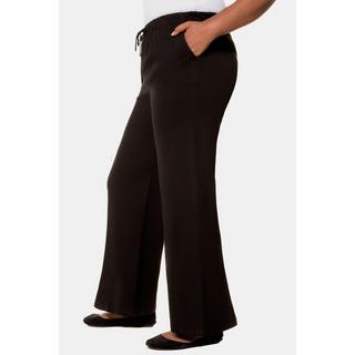 Ulla Popken  Pantalon Marlene en jersey, taille élastique classique noir 